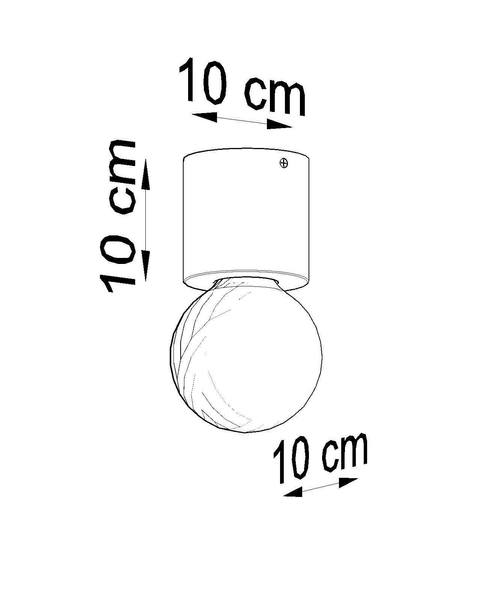 Sufitowa LAMPA natynkowa SL.0678 okrągła OPRAWA plafon tuba downlight betonowy szary