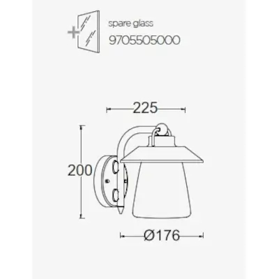 Rdzawy kinkiet CATE 5264201213 ścienny metalowy IP44 1xE27