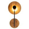Ścienna lampa okrągła Dot QN-DOT-WB1-TEAK drewniana brązowy czarny