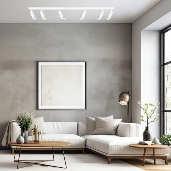 Sufitowa podłużna lampa do salonu Mica Spot ML2103 biały