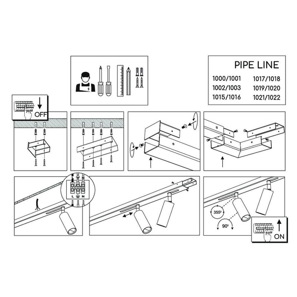 System modułowy Pipe 1000 BROSline tuba rurki metalowy czarny