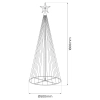 Świąteczna choinka dekoracyjna 180cm EK2403 LED 4W 2700K RGB IP44 biała
