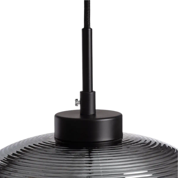 Owalna lampa wisząca Bonzo ABR-LWS-C-BON szklana do salonu szara