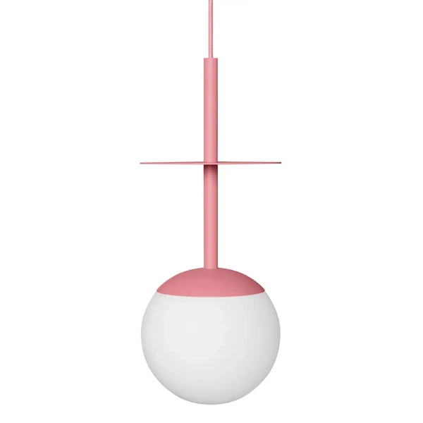 Wisząca lampa na korytarz PLAAT A PLA188P0 okrągła różowa