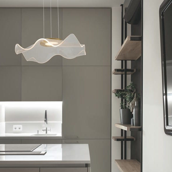 Wisząca LAMPA dekoracyjna CALI LE41368 Luces Exclusivas modernistyczna OPRAWA zwis LED 30W 3000K meduza falująca złota