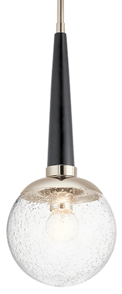 Lampa wisząca kula QN-MARILYN-MP metalowa szklana nikiel
