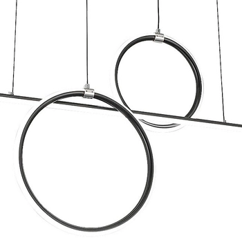 Nowoczesna lampa wisząca Willow 6970 LED 48W 4000K do jadalni czarna