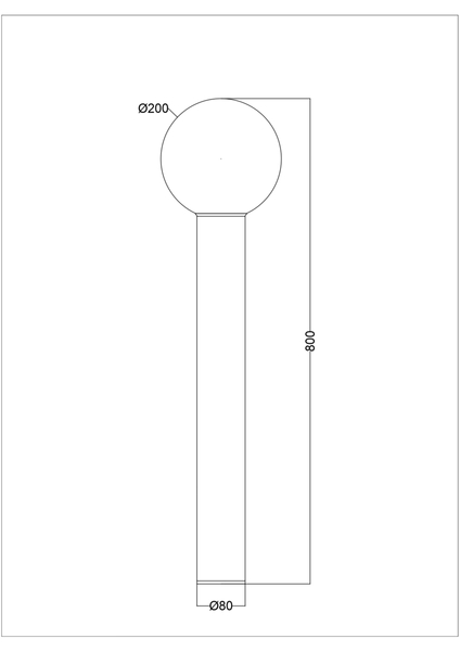 Słupek ogrodowy Bold O598FL-01GR Maytoni klosz kulisty IP54 szary