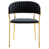 Eleganckie krzesło Margo KH121100121.74 King Home tapicerowane czarne