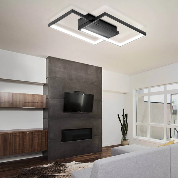 Dekoracyjna lampa sufitowa 144 Domeno LED 48W 3000K-6000K czarna