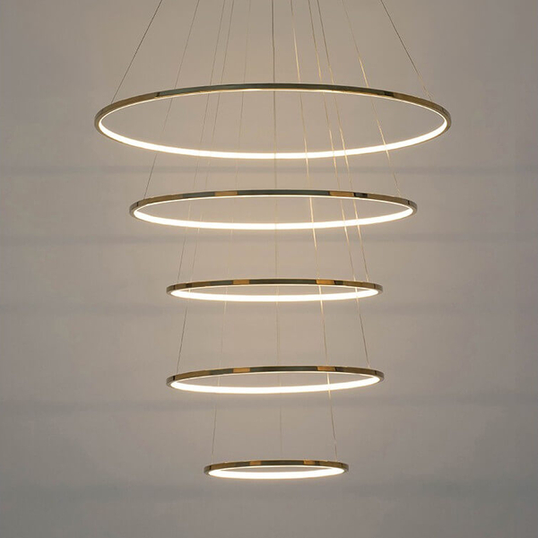 Pierścieniowa lampa wisząca Ring Slim MSE1501100163 Moosee LED 105W 3000K z pilotem złota