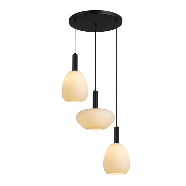 Wisząca lampa Gater PND-23541-3-BK-OP potrójna do salonu czarny