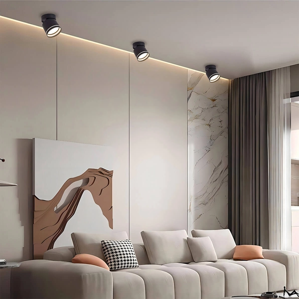 Lampa sufitowa z regulacją Kendal LP-6331/1SM R1 BK movable Light Prestige czarna