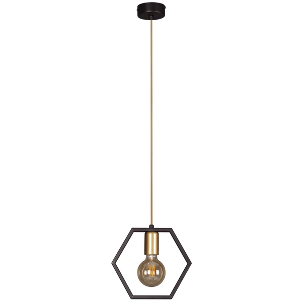 LAMPA wisząca Honey K-4720 Kaja geometryczna OPRAWA metalowy ZWIS modernistyczny czarny złoty