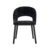 Gustowne krzesło z oparciem Savoy S4560 BLACK CHENILLE Richmond Interiors szenilowe czarne