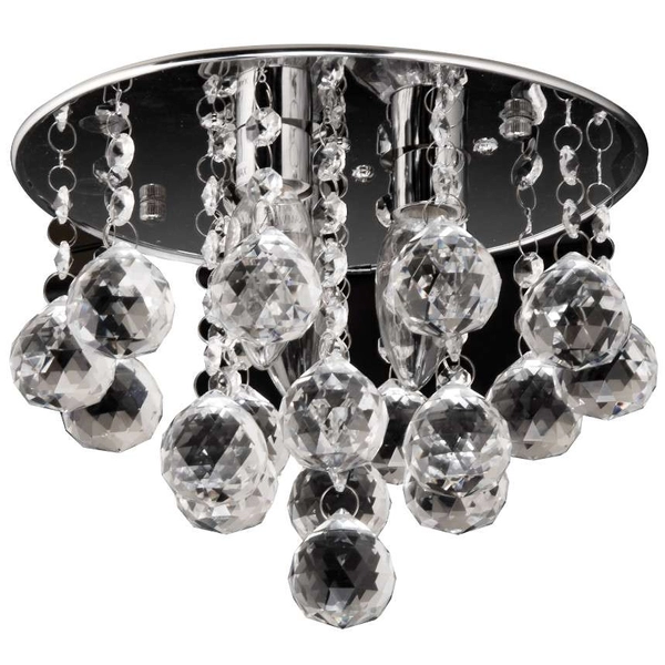 LAMPA sufitowa VEN P-E 1437/3-25 kryształowa OPRAWA glamour plafon crystal przezroczysta