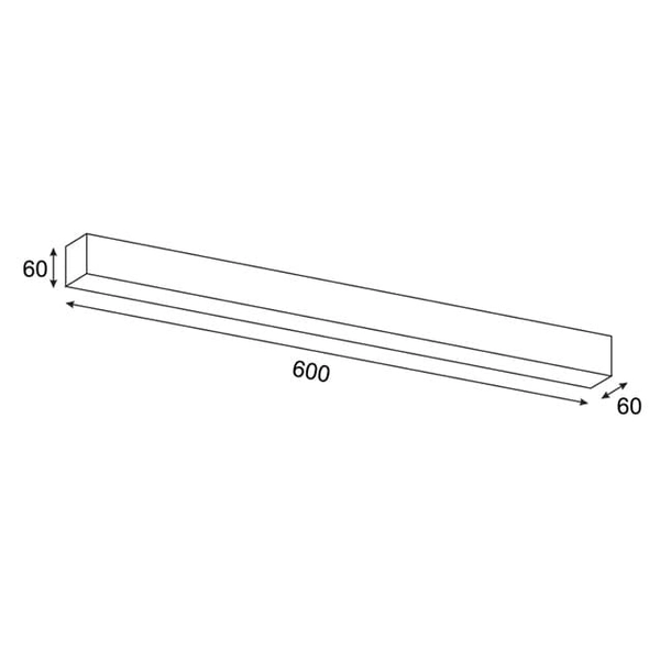Sufitowa lampa do salonu Lupinus 3115001203-1 Elkim LED 8W 4000K liniowa czarna