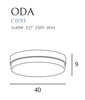 Plafon LAMPA sufitowa ODA C0193 Maxlight okrągła OPRAWA plafoniera metalowa IP44 biała