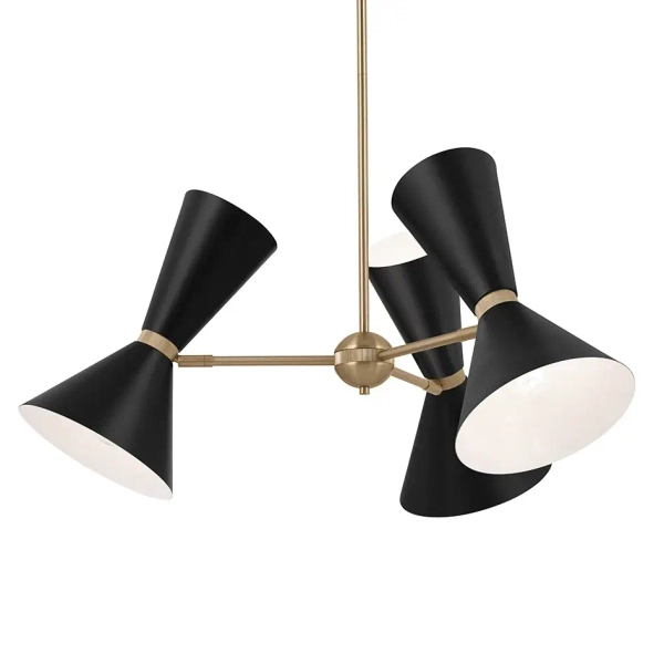 Nowoczesny żyrandol do salonu Phix KL-PHIX-3-CBB regulowany czarny
