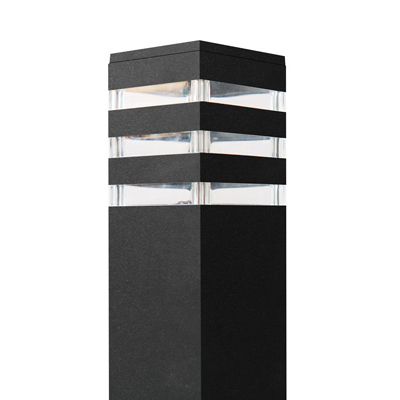 Stojąca LAMPA ogrodowa TEKSAS 316172 Polux zewnętrzna OPRAWA słupek outdoor IP44 czarny
