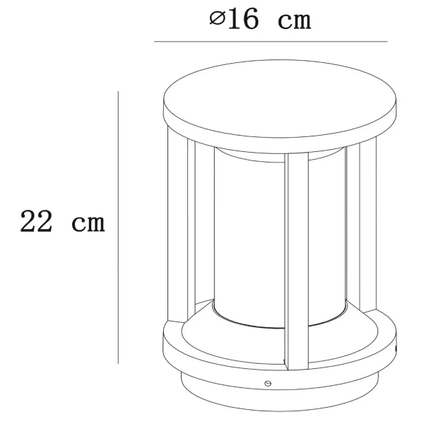 Stojąca lampka tarasowa CADIX 15804/22/30 Lucide IP65 czarna