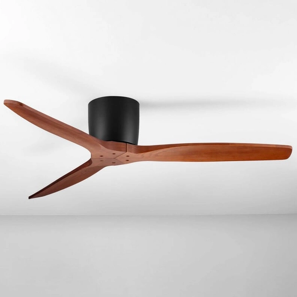 Lampa z wentylatorem sufitowa JOSECITO LE44963 do sypialni drewniana czarna