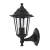 Ogrodowa lampa na ścianę VELENCE 8204 szklana IP43 czarna przezroczysta