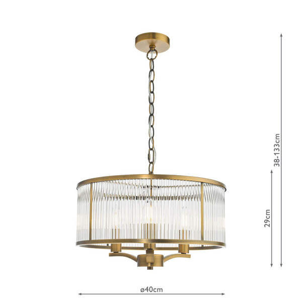 Jadalniana lampa wisząca Evelyn EVE0363 szklana brązowy przezroczysty