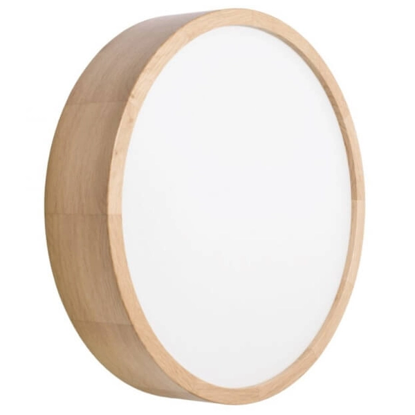 Plafon sufitowy Cleo 137623621832 LED 43W okrągły metalowy drewniany biały