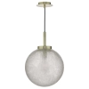 Kulista wisząca lampa Avari AVA0141 szklana kula mosiądz szary