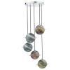 Molekułowa wisząca lampa Cygnus CYG0555 planety szklana beżowa chrom