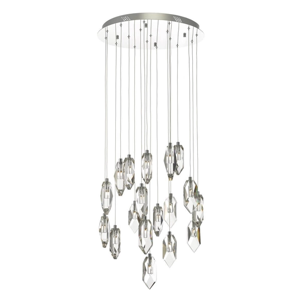 Kryształowa lampa wisząca Crystal CRY1850 Dar Lighting srebrny przezroczysty