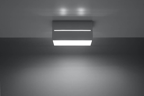 Downlight LAMPA sufitowa SL.0385 metalowa OPRAWA prostokątna szara