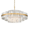 Lampa wisząca Constantinople P0567-16A-2GAC kryształy szczotkowany mosiądz