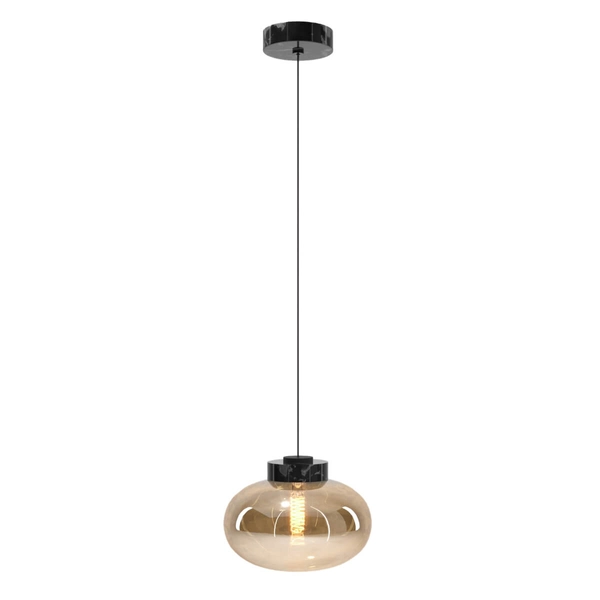 Wisząca lampa Moonstone P0516 Maxlight szklana bursztynowa czarna
