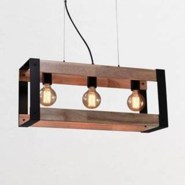 Lampa wisząca Varna 33-79077 Candellux metalowa drewniana czarna