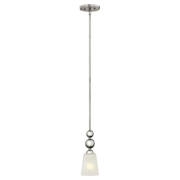 LAMPA wisząca HK-ZELDA-P-A-PN Elstead HINKLEY szklana OPRAWA retro ZWIS podłużny nikiel biały