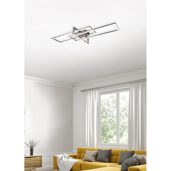 Ledowa lampa sufitowa ZENITRA DL307620310 LED 34W 3000K ściemniacz srebrna
