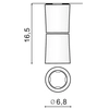 Sufitowa lampa kierunkowa Lino AZ1479 tubka rurka biała