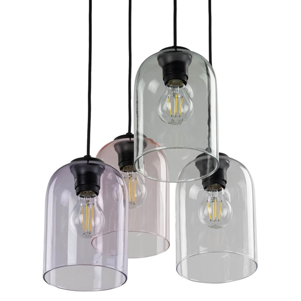 Kaskadowa lampa wisząca Molly 10301 do jadalni czarny multikolor