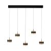 Opuszczana lampa wisząca góra-dół PURE FALLING RINGS czarna 2504-18 5x LED 8W 2200-5000K