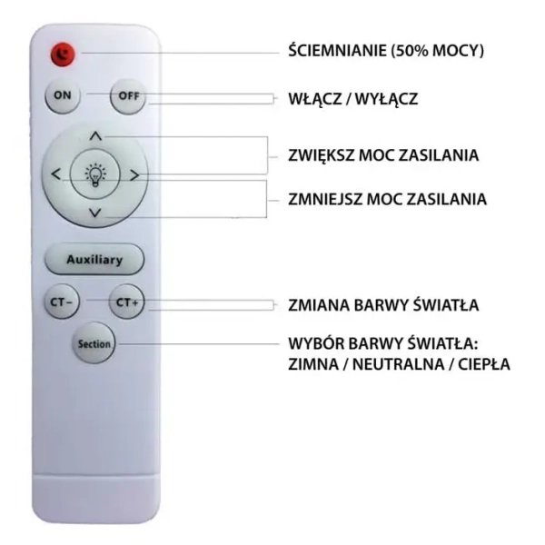 Okrągła lampa sufitowa OPTIMA ML6400 480mm LED 52W 3000-6000K biała