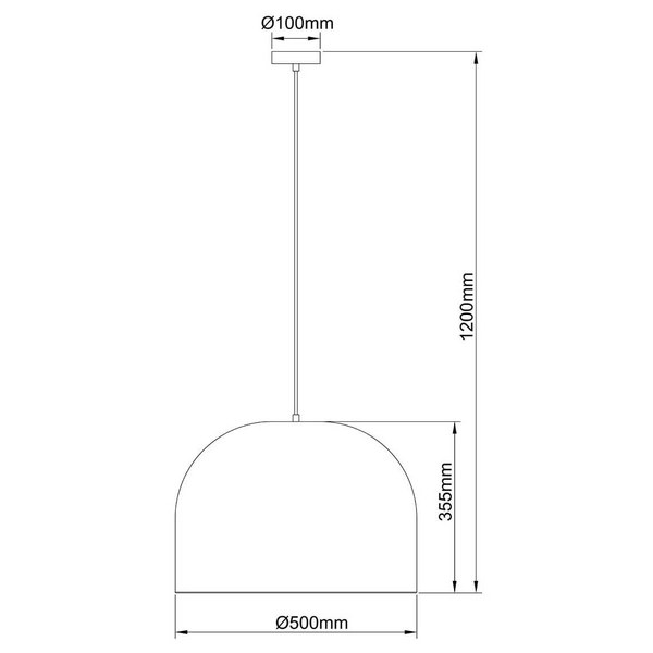 Kopułowa lampa wisząca Kanso LP-2025/1P 50 cm drewniana japandi brązowa
