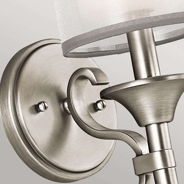 Ścienna lampa Lacey KL-LACEY1-AP Kichler tuba metal szkło srebrny biały