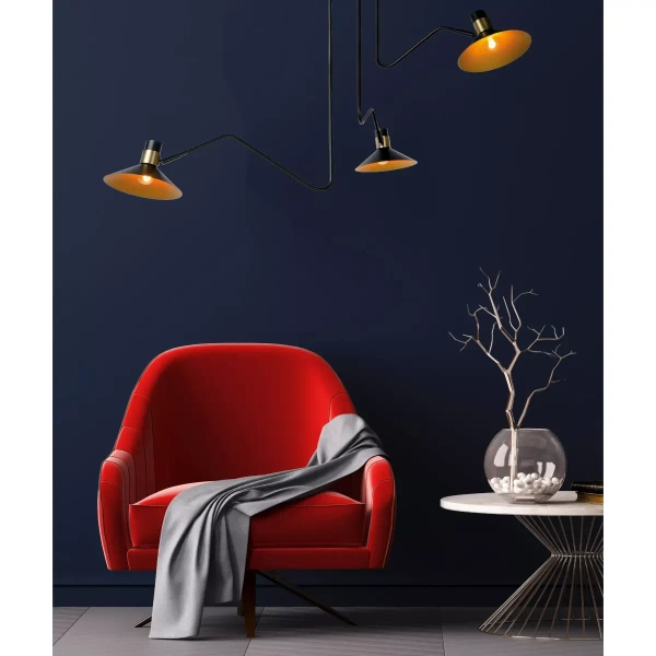 Potrójna lampa sufitowa PEPIJN 05128/03/30 Lucide regulowana czarny złoty