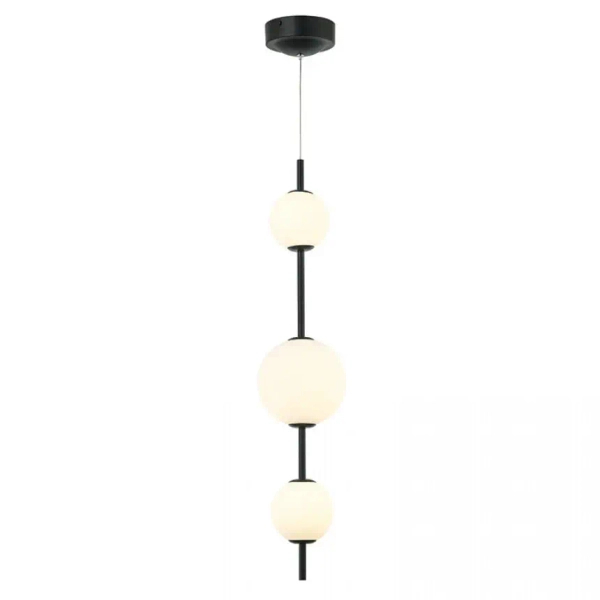 Ledowa lampa wisząca okrągła 20132 LED 13W 3000K kule szklane czarny