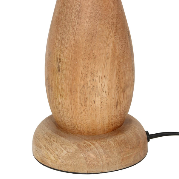 Drewniana lampka nocna TOBA 567200130 do sypialni japandi brązowa
