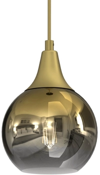 Wisząca lampa szklana Monte MLP8401 przydymiona złota