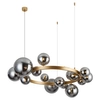 Wisząca lampa kula BUBBLES AZ5877+AZ5879 ball przydymione złote