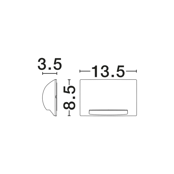Zewnętrzny kinkiet ścienny PLASENA LE75301 LED 5W 3000K IP65 rdzawy